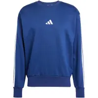 Adidas Essentials 3 Stripes Fleece Sweatshirt Bleu S Homme