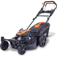 FUXTEC Tondeuse à gazon à essence 4 en 1 FX-RM5170agile - 170cc | 51cm | essieu avant pivotant | 37Kg | 4 temps | Fonction mulching | Panier de ramassage de 60L | jusqu'à 1000m²