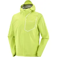 Salomon - Veste imperméable et coupe-vent de trail - Bonatti Pro Jkt M Acid Lime pour Homme - Taille S - Jaune