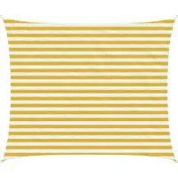 Syfax Voile d'ombre Jaune et blanc 2,5 x 4 m HDPE