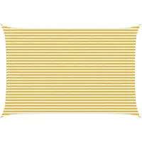Syfax Voile d'ombre Jaune et blanc 4 x 5 m HDPE