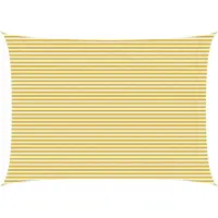 Syfax Voile d'ombre Jaune et blanc 5 x 6 m HDPE