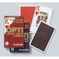 Piatnik - Cartes de poker Opti Supreme Rouge/Bleu