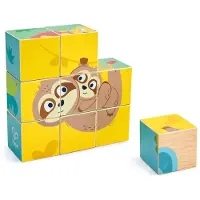 Hape Blocs de construction en bois en forme d'animaux - Jouets éducatifs sur le thème des animaux