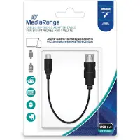MediaRange USB 2.0 On-The-Go Adapterkabel 20cm schwarz