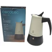 Cecotec Machine à café Piccolina 600, modèle vert. Capacité de 300 ml, pour 6 tasses, en acier inoxydable, compatible avec toutes les surfaces, filtre de qualité supérieure
