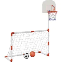 Syfax Ensemble football et basket-ball pour enfants avec ballons