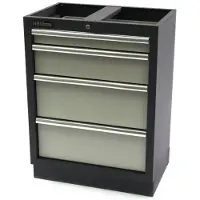 HBM Armoire à outils professionnelle à 4 tiroirs pour équipement d'atelier