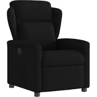 vidaXL Fauteuil relax noir tissu