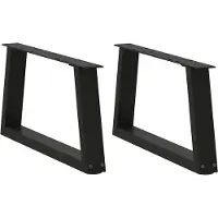 vidaXL Pieds de table basse en V 2 pièces noir 70x(30-31,3) cm acier