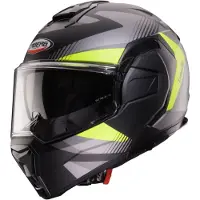 Caberg Casque Helm Trip, coloris noir mat/anthracite, avec touches fluo jaune, taille 2XL