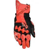 Alpinestars GP Plus R V3 Bright Red Red Fluo Black Leather Motorcycle Gloves Taille 3XL