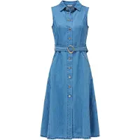 Salsa Jeans 21010863 Sleeveless Dress Bleu M Femme
