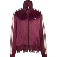 Adidas Originals Satin Lace Firebird Loose Full Zip Sweatshirt Rouge,Violet XS Femme