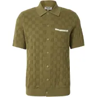 INDICODE JEANS Vestes en maille 'Brashin' olive / blanc cassé