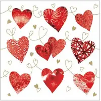 Ambiente 20 SERVIETTES PAPIER DIX CURS AMOUR 33CM