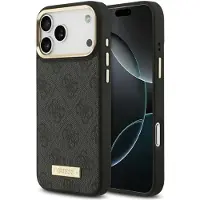 GUESS 4g Logo Plate Magsafe Iphone 17 Pro Max Phone Case Noir