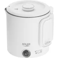 Adler Bouilloire Compacte de Voyage AD 1388w, 0.8L, 650W, Blanc