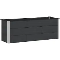 vidaXL Jardinière surélevée noire 150 x 50 x 54 cm