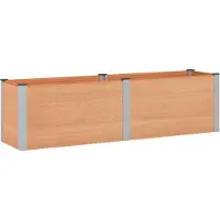 Syfax Jardinière surélevée Marron 200 x 50 x 54 cm