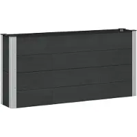 Syfax Jardinière surélevée Noir 150 x 30 x 72 cm