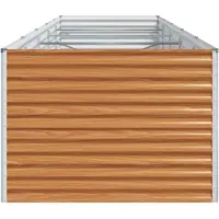 vidaXL Lit surélevé brun clair 485 x 100 x 68 cm Acier galvanisé