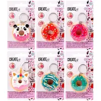 Create It! Filles, Porte-clés, Beauty Schlüsselanhänger Donut mit Lippenbalsam, Multicolore