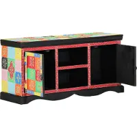 vidaXL Armoire TV Multicolore 100 x 35 x 50 cm Bois massif Mango