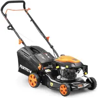FUXTEC Tondeuse à gazon à essence FX-RM4346ECO - 146cc | 43cm | 3,5PS tondeuse à moteur | 40L bac de ramassage| 25kg | 4 temps | éjection arrière |800ml capacité du réservoir |jusqu'à 400m²