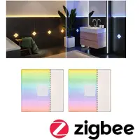 Paulmann 784.12, Applique intelligente, ZigBee, blanc, aluminium, plastique, blanc chaud, 2700 K