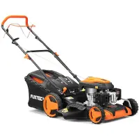 FUXTEC Tondeuse à gazon à essence 4en1 RM5196 - 196cc | 51cm | Autopropulsion | 6CV | Ejection arrière | 60L | Démarrage par câble | 40Kg | Fonction mulching | 4 temps | 800ml