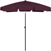 OEM Parasol de plage résistant au vent, doté d'un mécanisme de rotation mécanique et d'une protection contre les UV