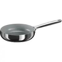 Berghoff Home poêle à frire 24 cm acier inoxydable, revêtement céramique anti-adhésif, sans PTFE, pour tous les types de cuisinières, Stellar Steel
