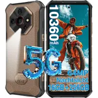 Ulefone Armor X16 Pro AI Smartphone Incassable Android 15, 5G Telephone Portable Incassable 10360mAh, 16Go+256Go 64MP+Vision Nocturne 6.56" HD+ - Or