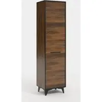 Feldmann-Wohnen Armoire de rangement Frida, dimensions 47x40x185 cm, finition noyer Shirin/noir