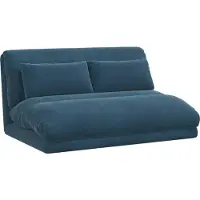 vidaXL Fauteuil à pied réglable, velours bleu