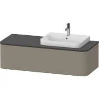 Duravit Happy D.2 Plus Meuble sous-vasque en console suspendu, 1300x550mm, 1 tiroir, pour vasque à poser Position à droite, HP4942R92920010