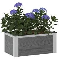 vidaXL Jardinière surélevée , grise, 50 x 30 x 22 cm, en WPC et aluminium