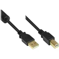GOOD CONNECTIONS USB2.0 Kabel m.Ferrit A-B schw. 5m