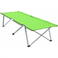 vidaXL Lit pliant pour le camping vert 194 x 62,5 x 42,5 cm