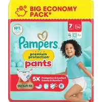 Pampers Premium Protection Pants Gr.7 Extra Large 15+kg Big Windeln Eco Pack 34 Stück (Taille 7, 34 pcs)