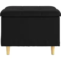 vidaXL Coffre de rangement en forme d'ottomane, noir, 60 x 60 x 45 cm, similicuir