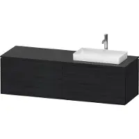 Duravit L-Cube Meuble sous-lavabo en console suspendu, avec plan de toilette en console, 4 tiroirs, vasque à droite, 1620x482x550mm, LC4871R16160000