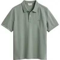 Gant pour homme. 2210 Polo à coupe régulière vert (S), Casuel, Coton, Manche courte