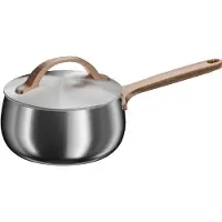 Berghoff Home Casserole 16 cm en acier inoxydable avec couvercle, 1,9 l, pour induction et tous types de feux, passe au four, passe au lave-vaisselle, Warm Blush