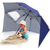TolleTour Parasol résistant à la chaleur protection UV avec sac Terrasse Parasol de jardin 210cm