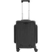 StarTech.com Valise - Valise cabine à coque rigide 50 cm - Polycarbonate (PC) - 4 roulettes pivotantes - Cadenas intégré - Ouverture sur 3 côtés - Noir