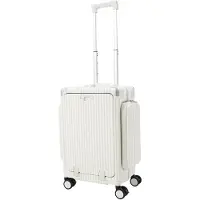 StarTech.com Valise moderne - Bagage à main rigide de 50 cm en PC - 4 roulettes pivotantes - Cadenas intégré - Poignée télescopique - Blanc