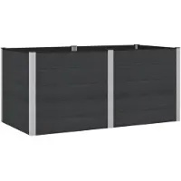 Syfax Jardinière surélevée Noir 200 x 100 x 91 cm