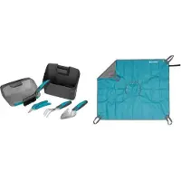 OEM Ensemble de jardin en plastique avec aspirateur intégré et miroir, ensemble de mobilier de jardin 4 pièces et support pour plantes M : table de jardinage pour les plantes/le rempotage, 100 x 120 cm